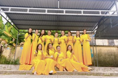 CĐCS Trường Mẫu giáo Vĩnh Bình Nam hưởng ứng tuần lễ áo dài Việt Nam.