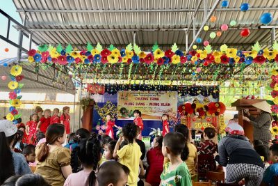 Trường mẫu giáo Vĩnh Bình Nam tổ chức “Mừng Đảng mừng Xuân 2024”