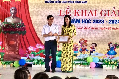 Trường Mẫu giáo Vĩnh Bình Nam tổ chức khai giảng năm học mới 2023 – 2024